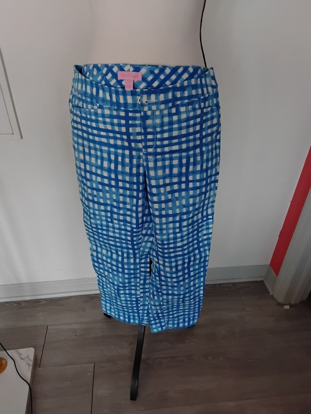Lilly Pulitzer Blue Plaid Capris